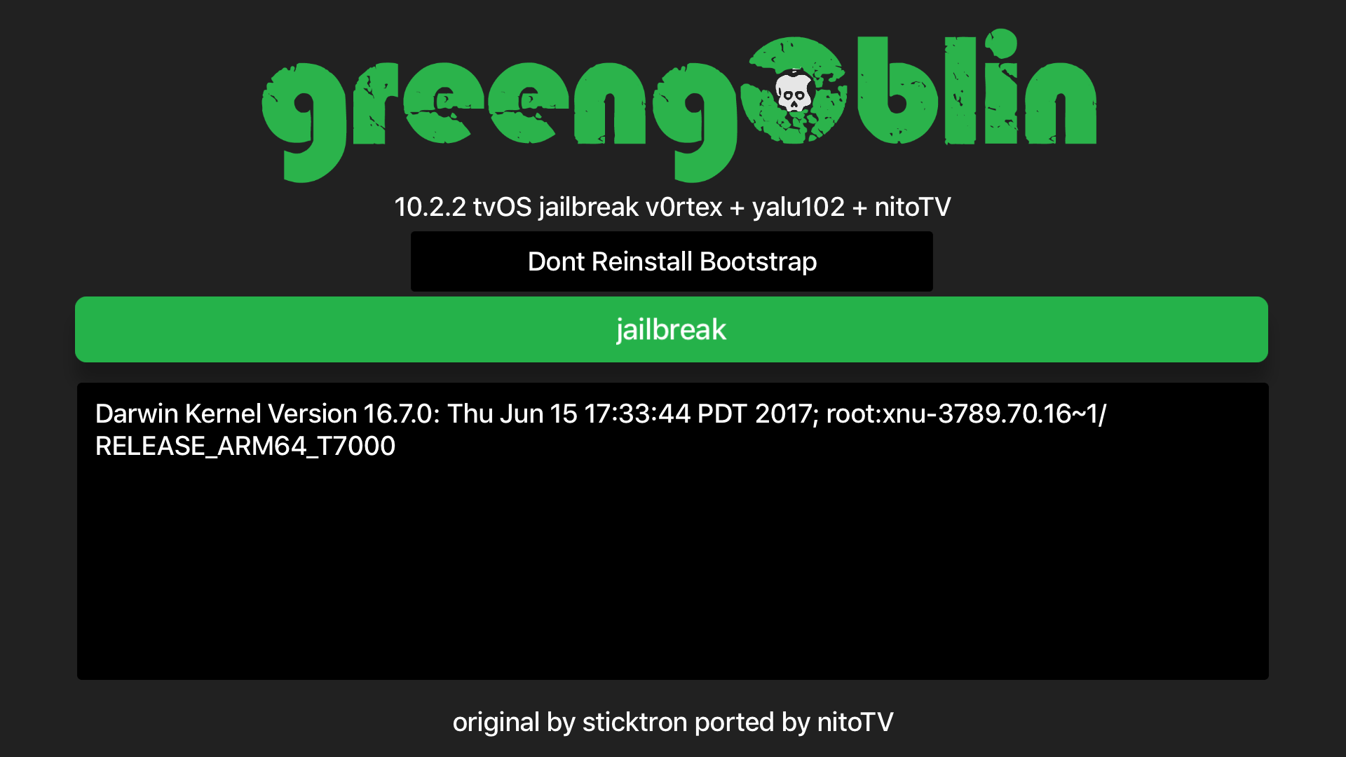 Jailbreak Apple TV with greeng0blin