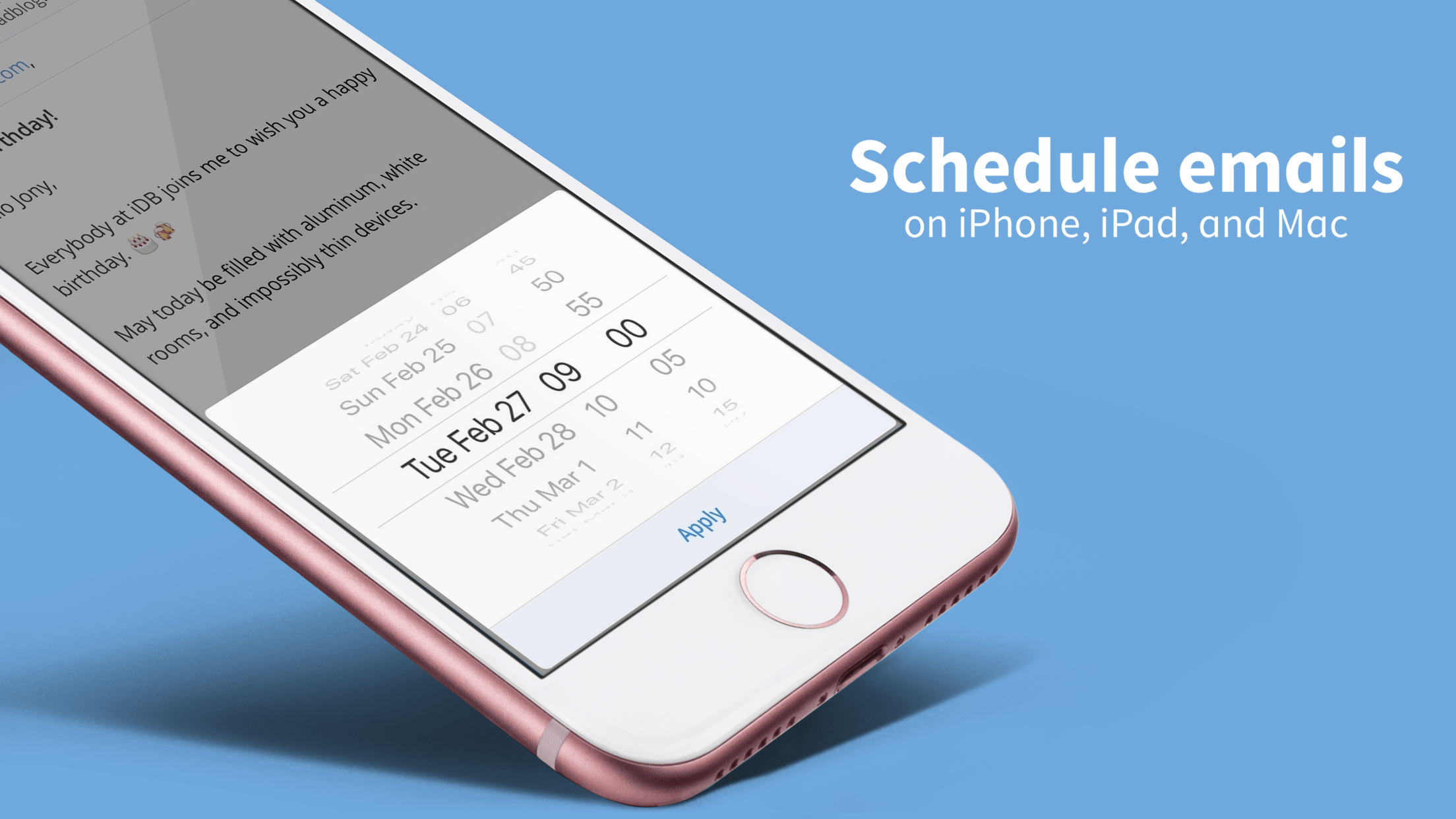 How to schedule emails on iPhone, iPad, Mac