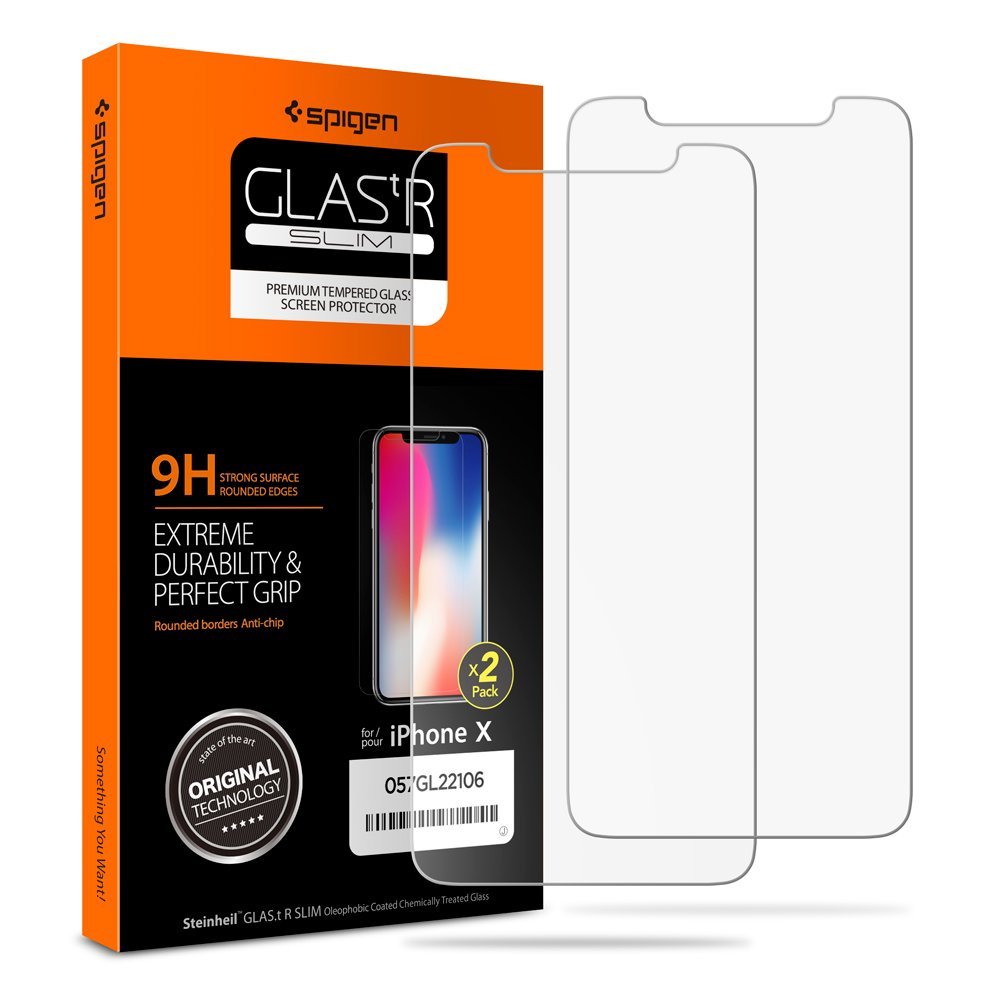 best iPhone X screen protectors - spigen glas.tr slim