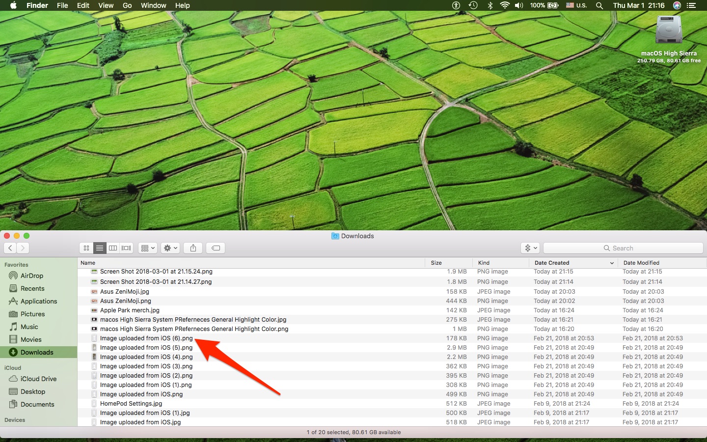 select files on Mac