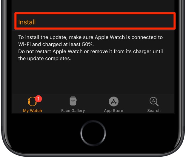 Speed up software update on Apple Watch