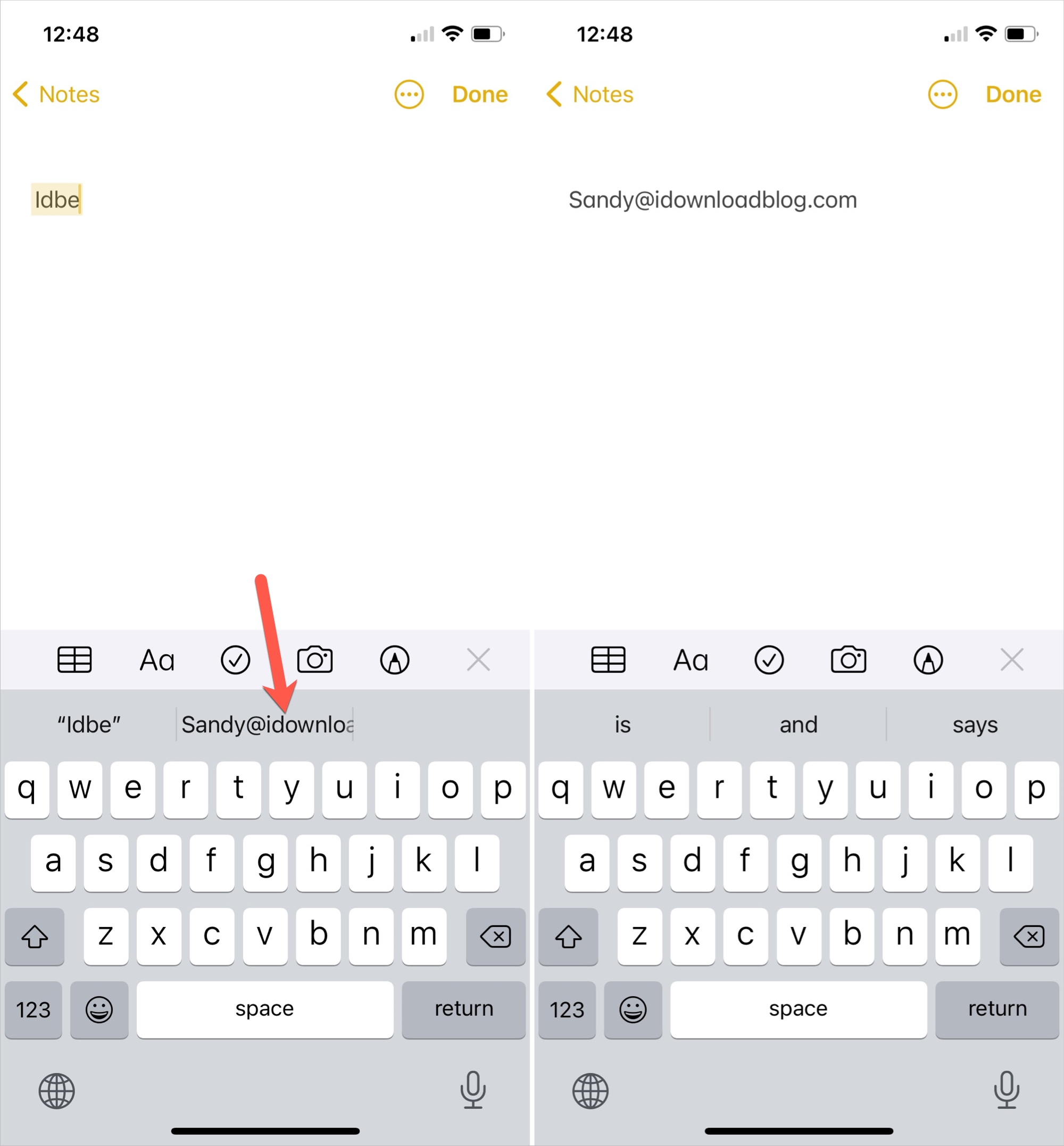 Use a Text Replacement in Notes on iPhone