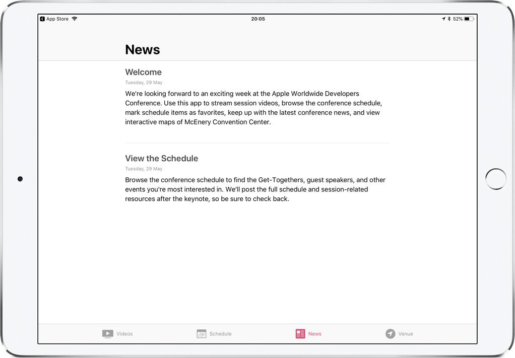 WWDC app update iPad