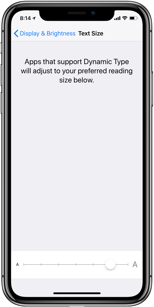 increase text size iphone