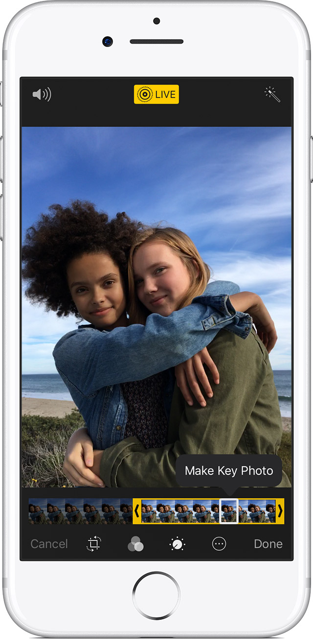 Make Key Photo option when editing a Live Photo on iPhone