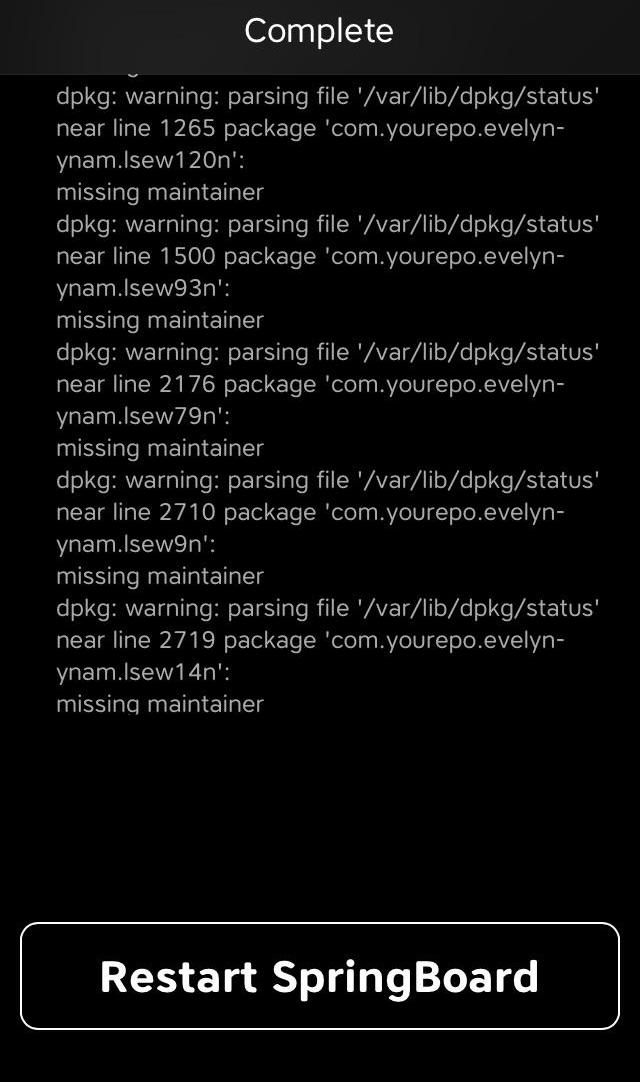 Cydia's missing maintainer