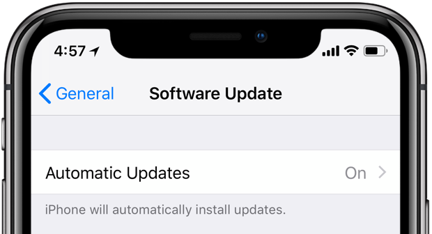 iOS 12 on iPhone and iPad supports automatic updates for iOS software updates