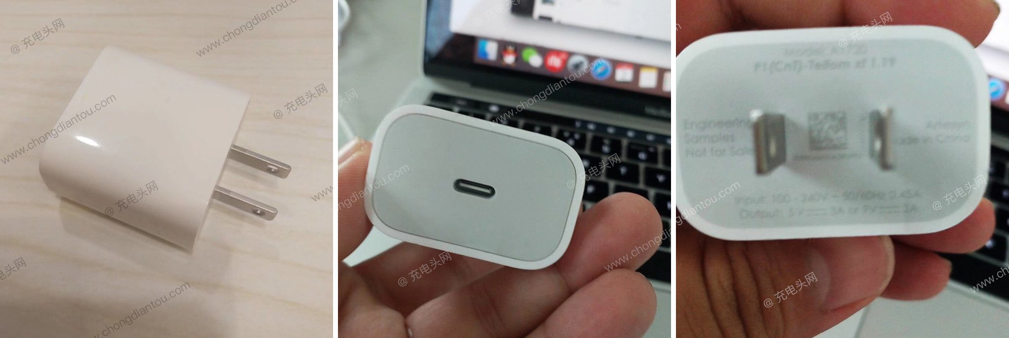 A leaked image showing off an engineering prototype version of Apple's rumored 18-watt USB-C power adapter for 2018 iPhones