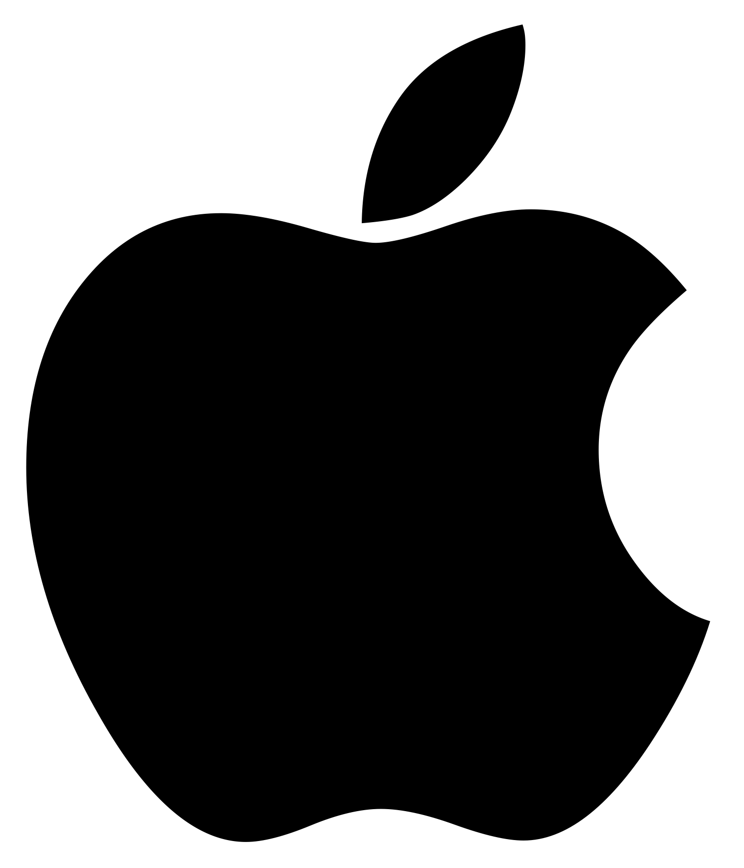 Black Apple logo with no background