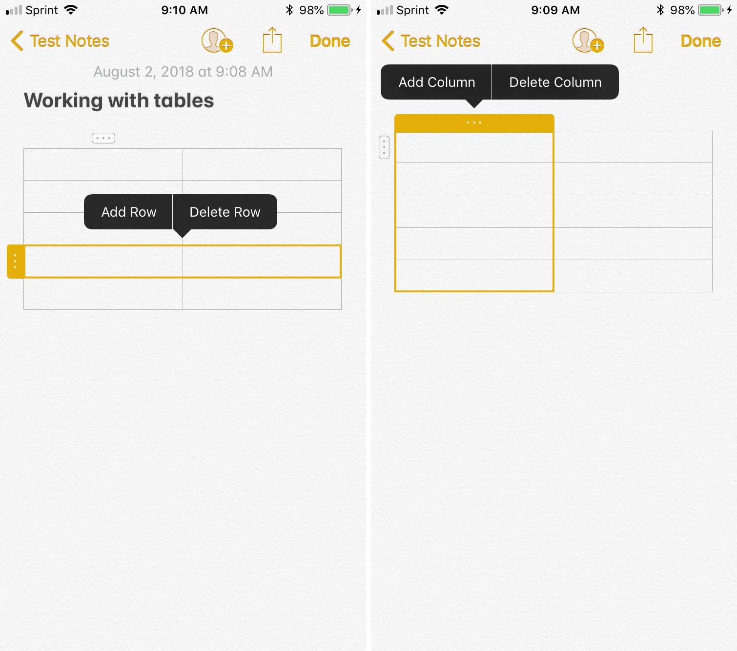How to easily create and work with tables in Apple Notes For 3 Column Notes Template