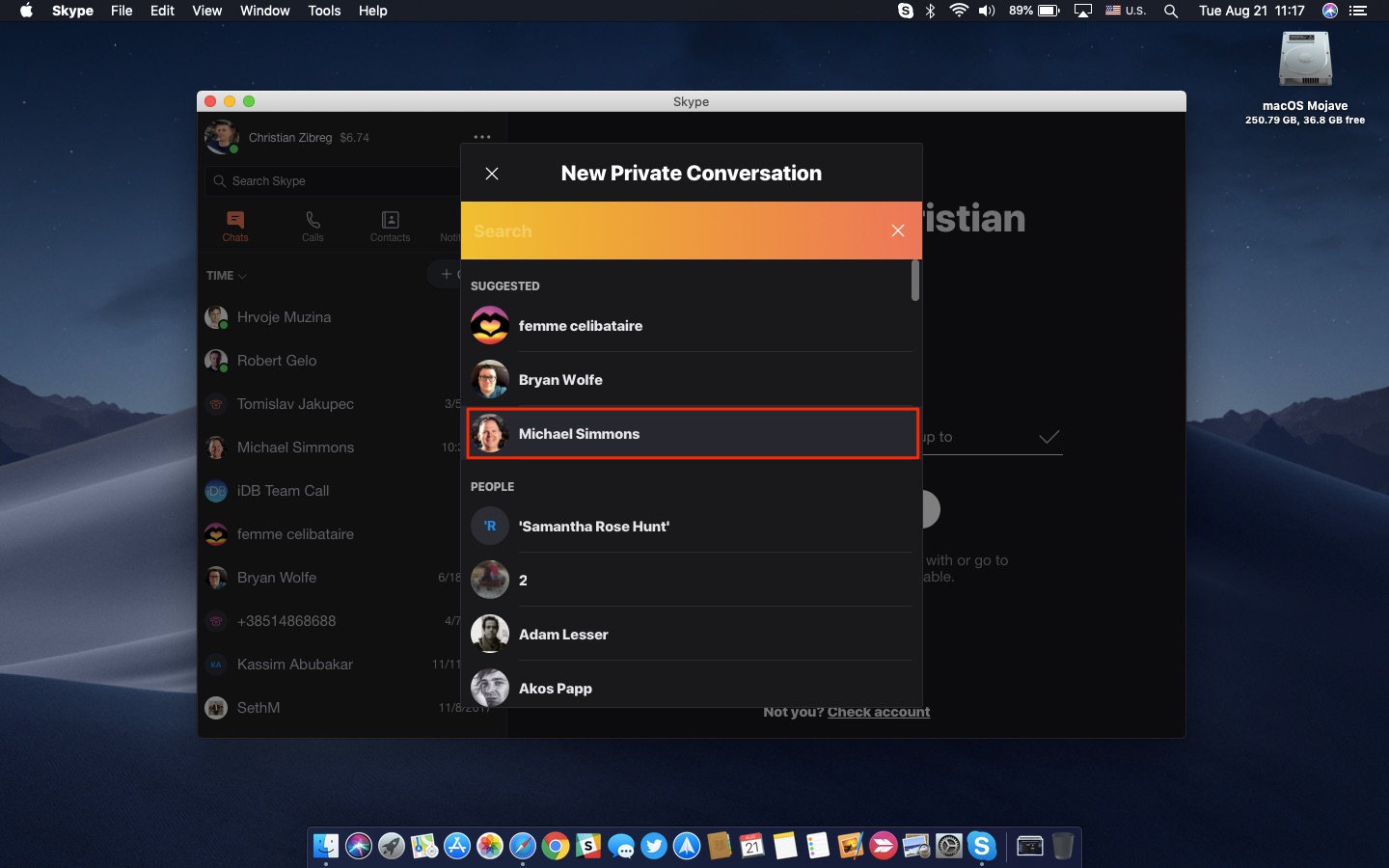 howto skype encryption mac app choose contact