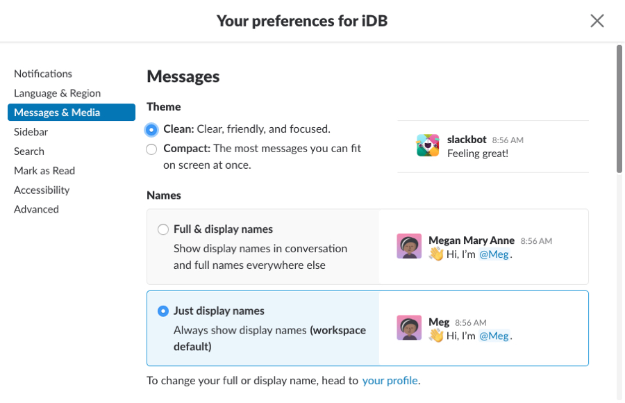 Slack on Mac Messages
