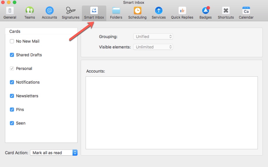Spark Smart Inbox Settings Mac