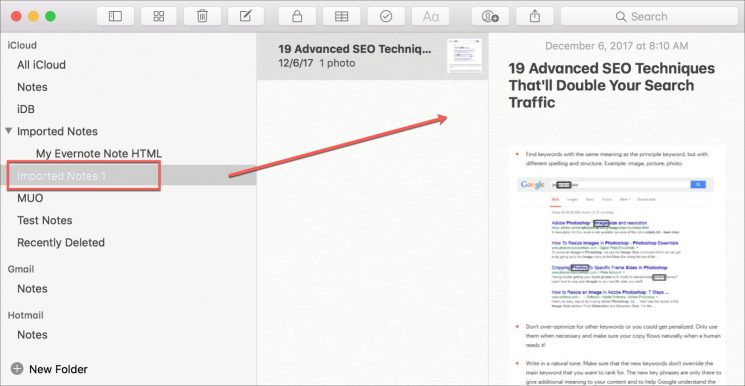 How to import Evernote notes to your Notes app on Mac