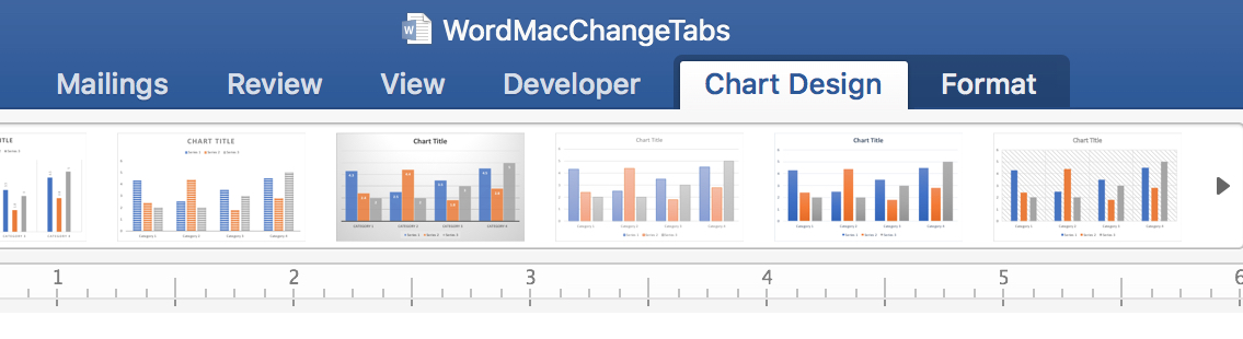 Word Tool Tabs Chart Tool Tabs