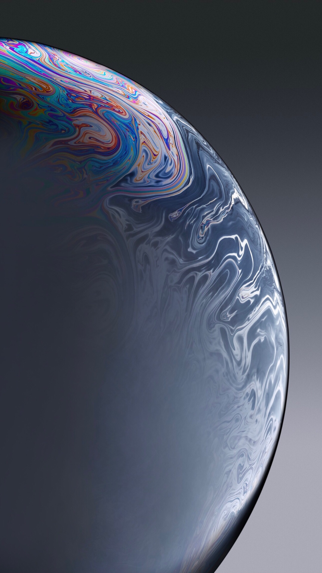 Custom iPhone Xr background in dark grey