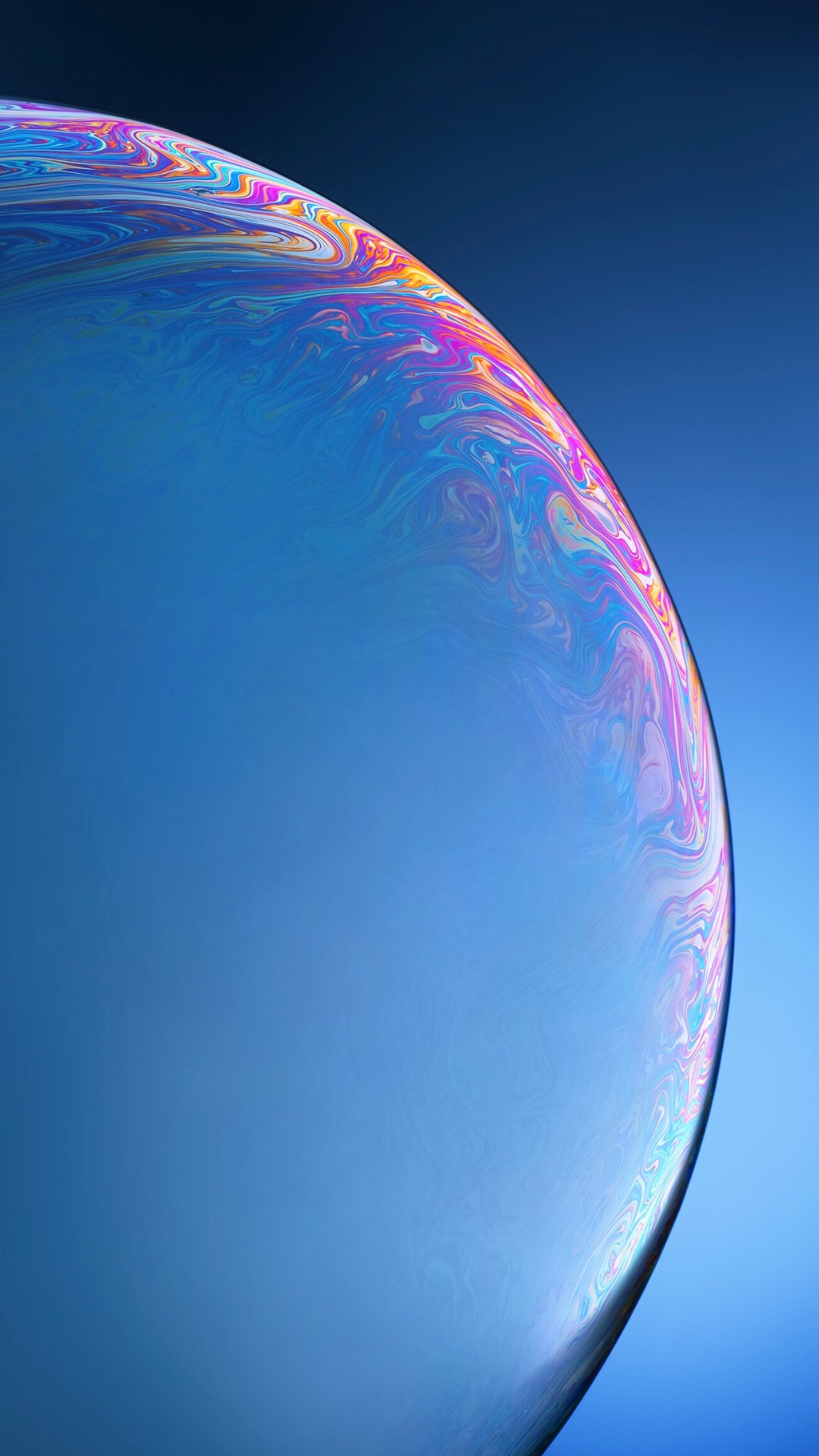 Custom iPhone Xr background in blue