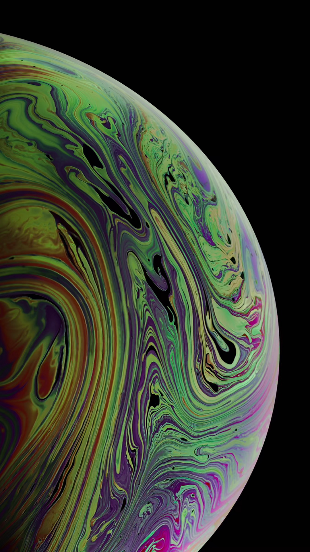 iPhone XS wallpaper in black and green