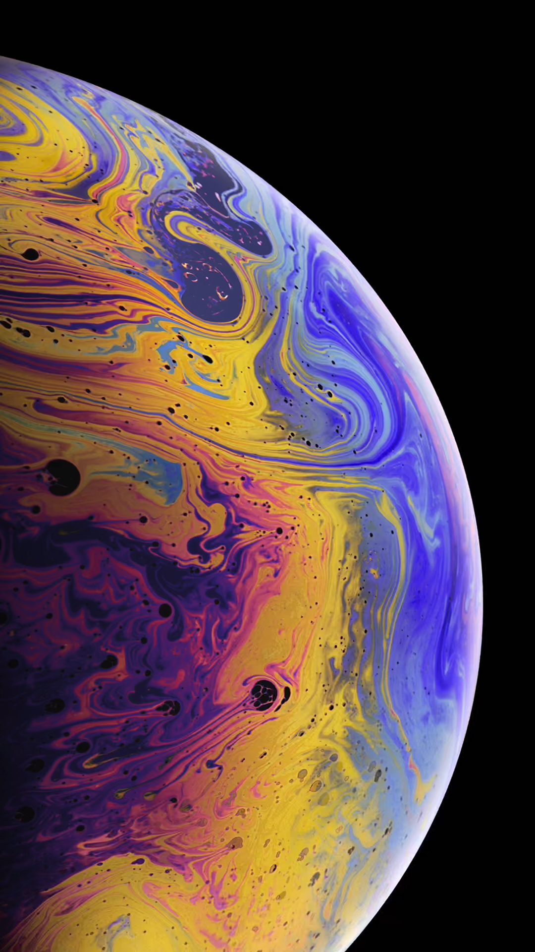 iPhone XS wallpaper in black and yellow