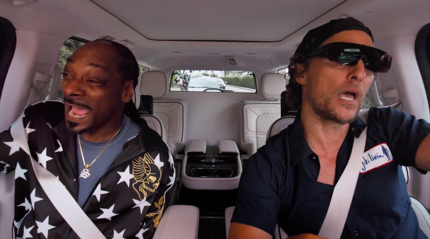 Other new celebrity pairings in Season 2 of Apple's Carpool Karaoke show are Matthew McConaughey & Snoop Dog; Weird Al Yankovich & Andy Samberg; Nick Offerman & Megan Mullally; and much more