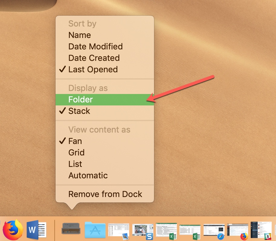 Change the Smart Folder to Folder Display