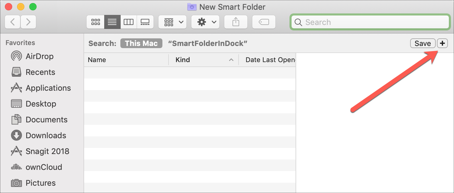 Create New Smart Folder