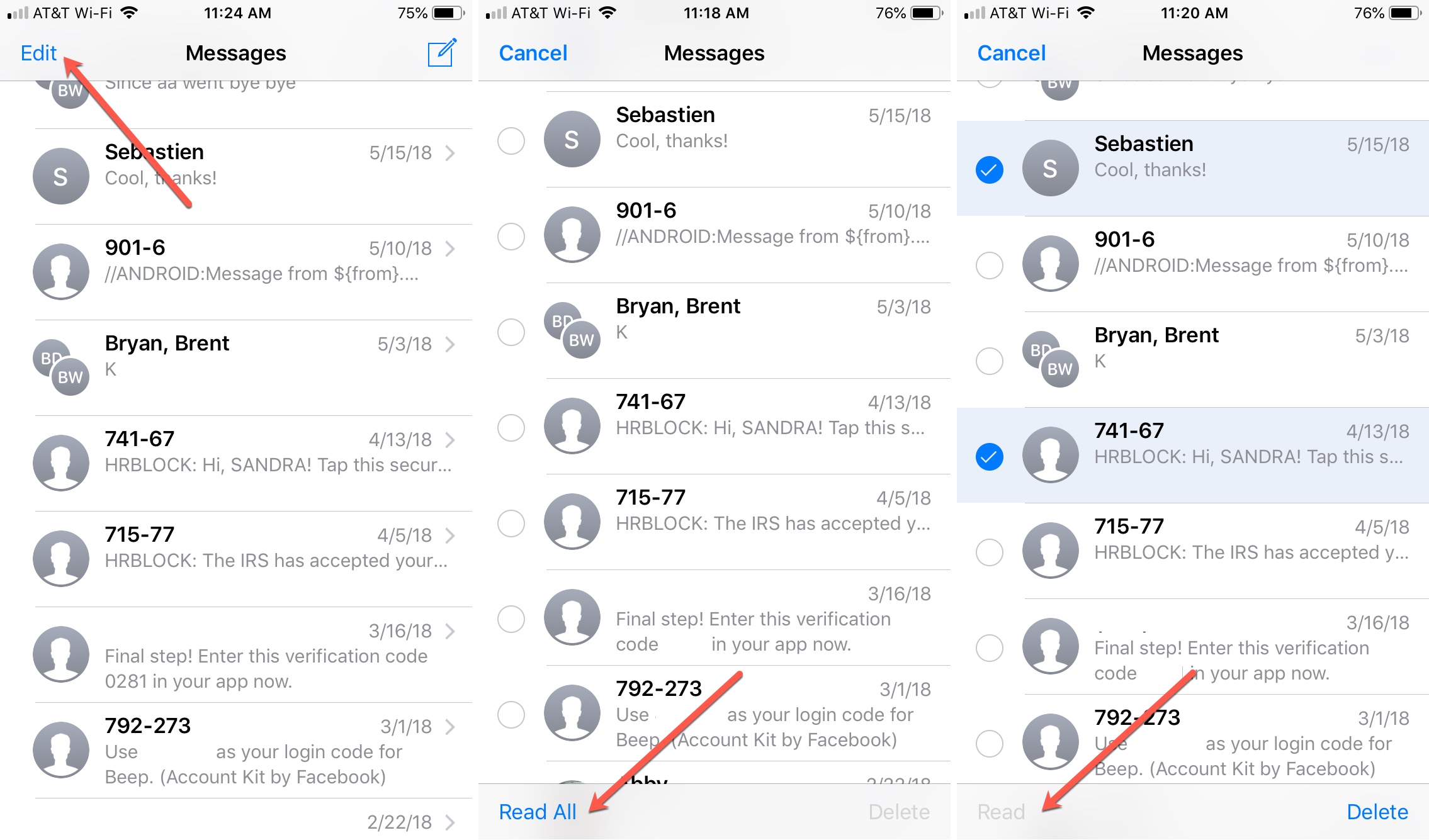 How to mark all conversations as Read in the Messages app ...