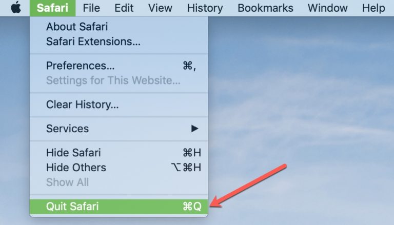 how to fix safari menu bar