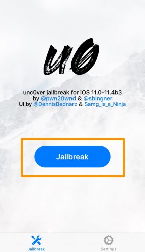 jailbreak iOS 11.0-11.4 beta 3 za pomocą unc0ver, krok 6