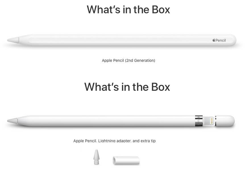Apple Pencil 2 has no extra tip in the box