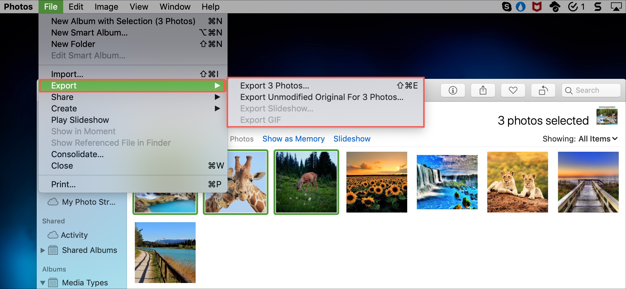 Download iCloud Photos on Mac