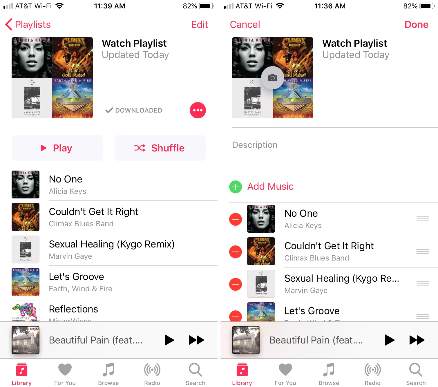 Edit Music Playlist iPhone