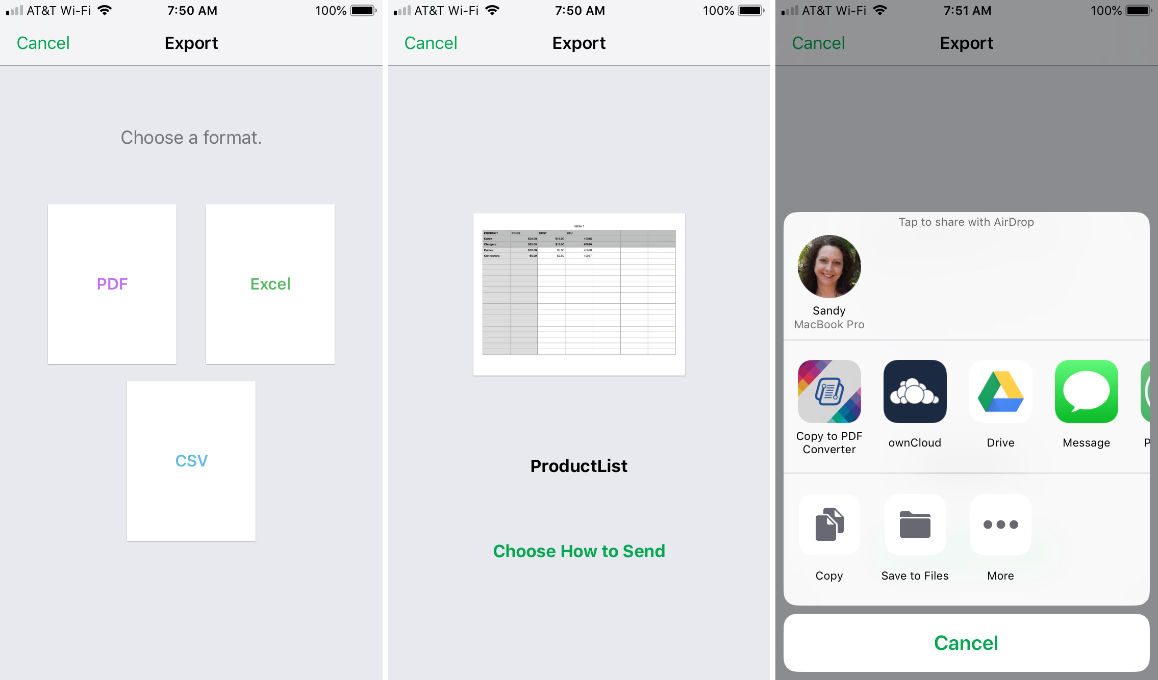 Export Numbers to Excel on iPhone