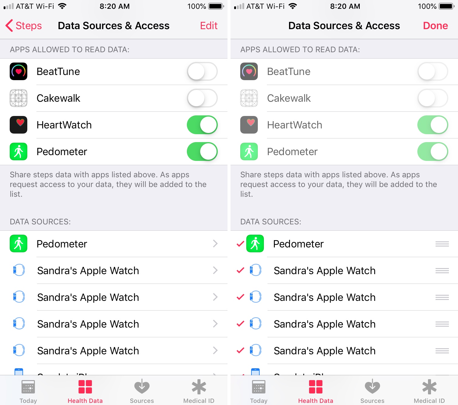 Health App Data Sources and Access Apps iPhone