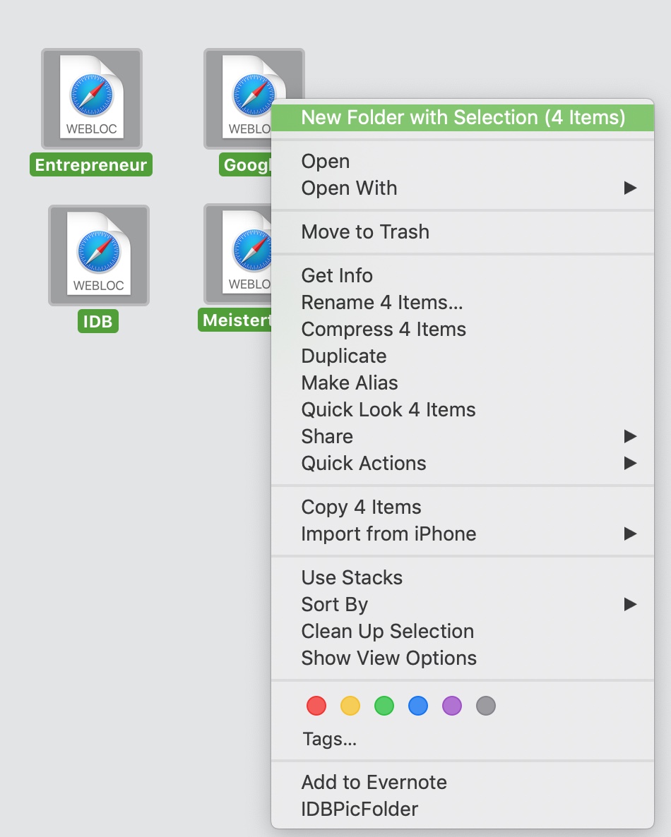 Move Icons to Folder on Desktop Mac