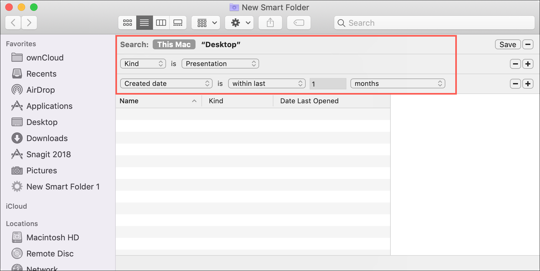 Smart Folder for Kind Presentations within One Month