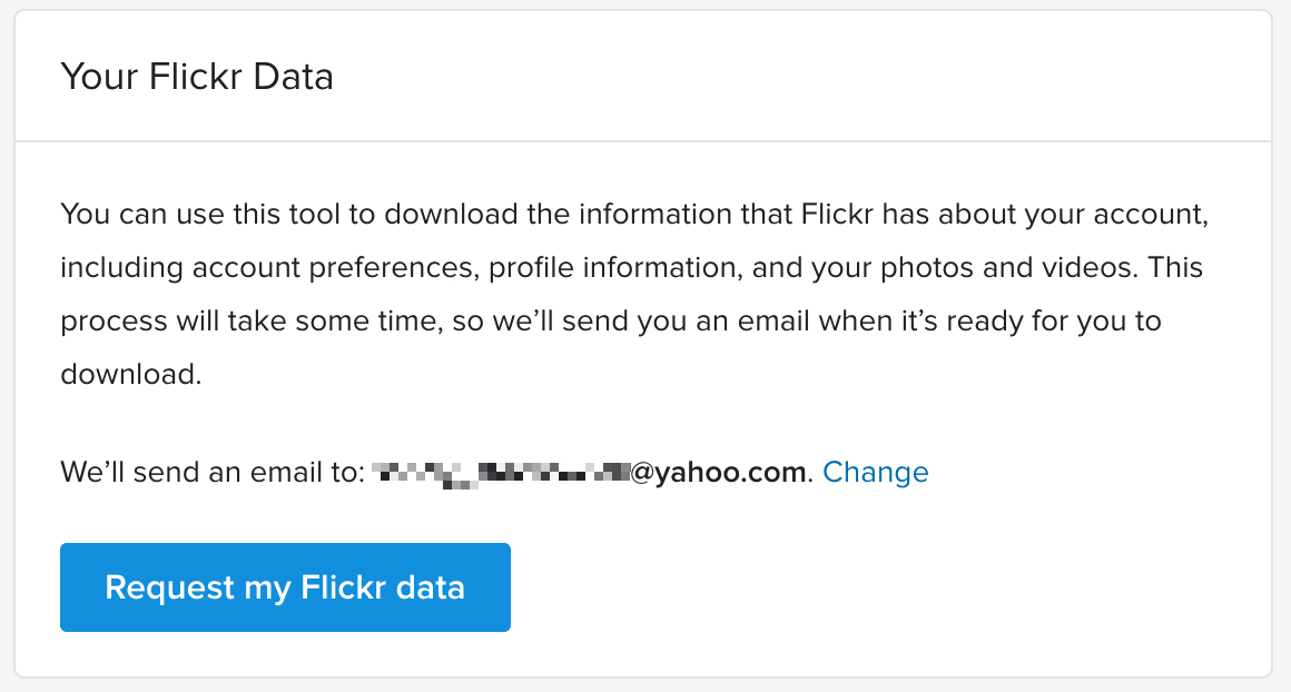 Flickr Download All Data