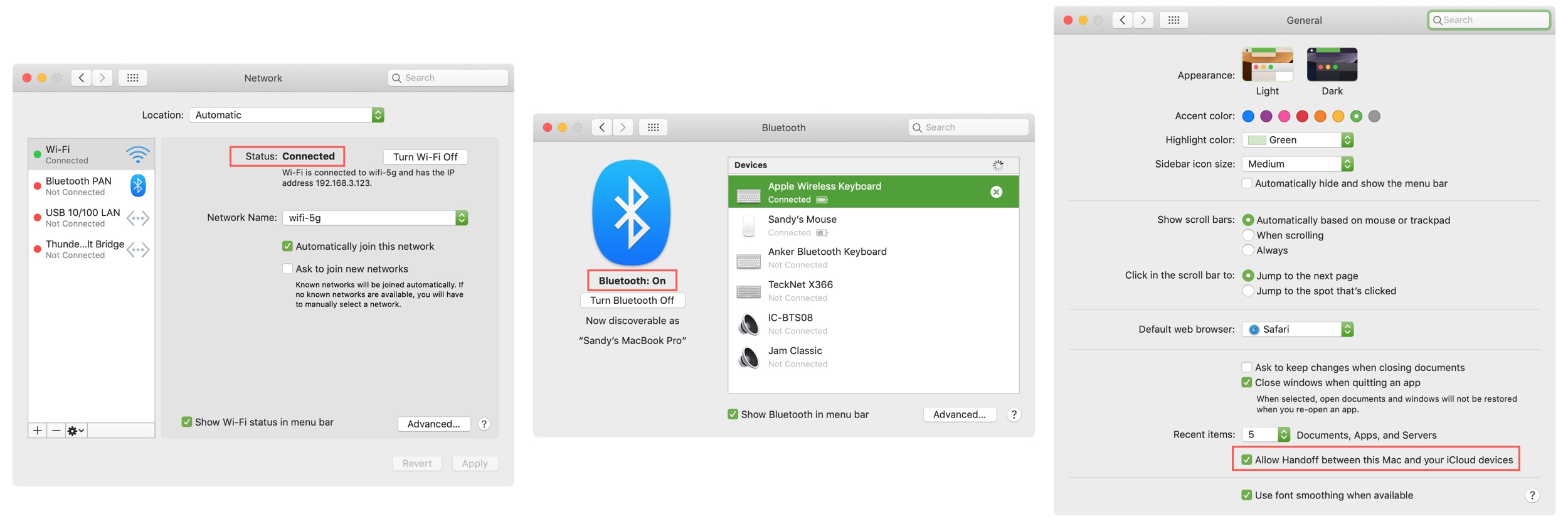 Wifi Bluetooth Handoff Enabled Mac