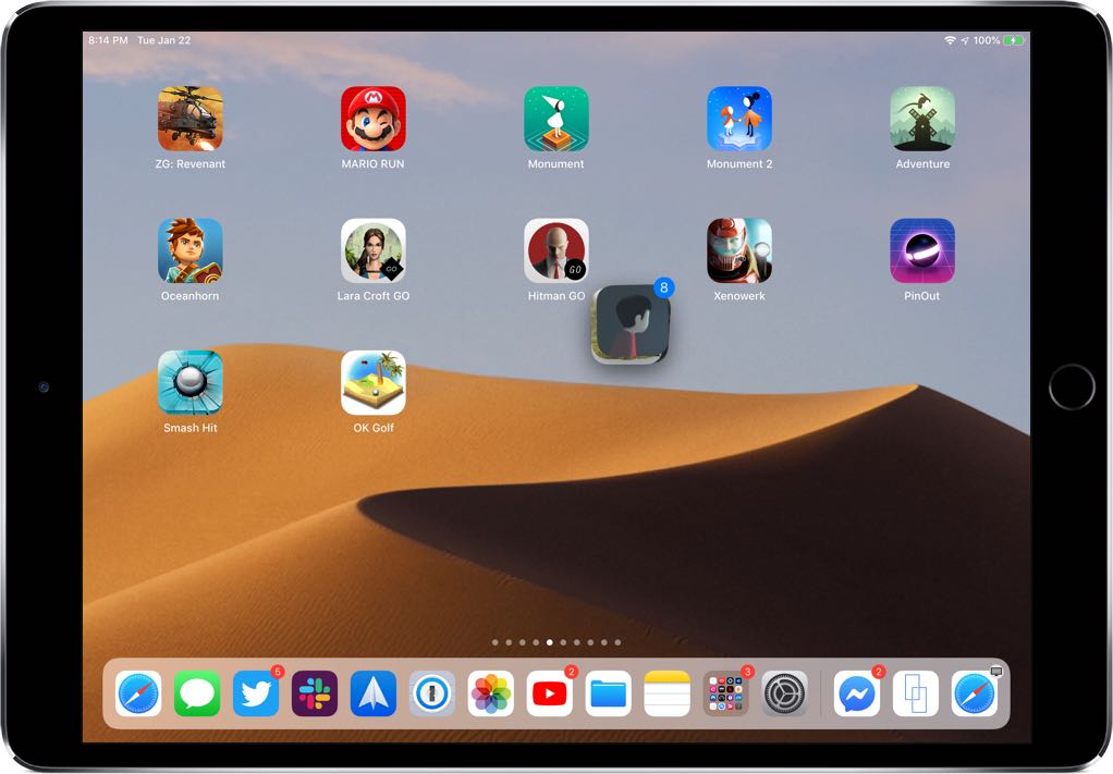Moving multiple apps at once on iPad