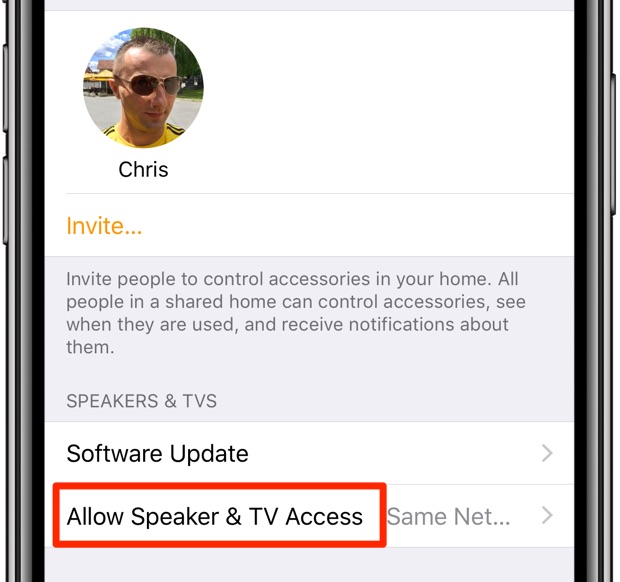 iOS 12 2 home app allow speaker and TV access 1