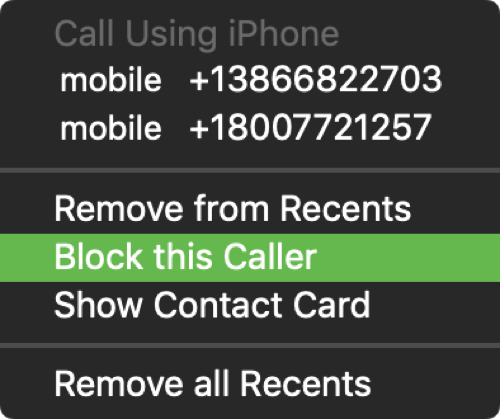 Block this Caller on FaceTime Mac