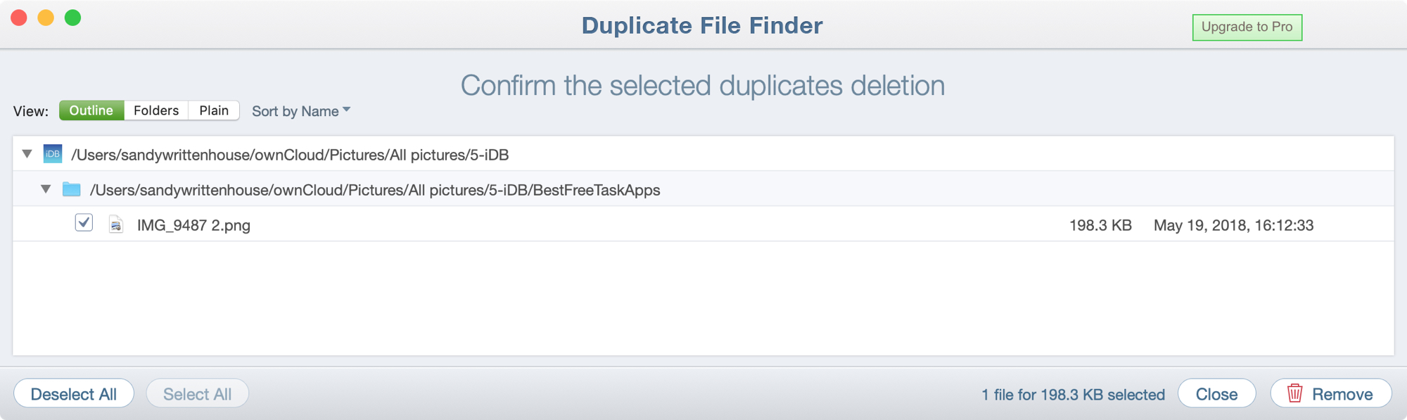Duplicate File Finder Confirm Delete Mac