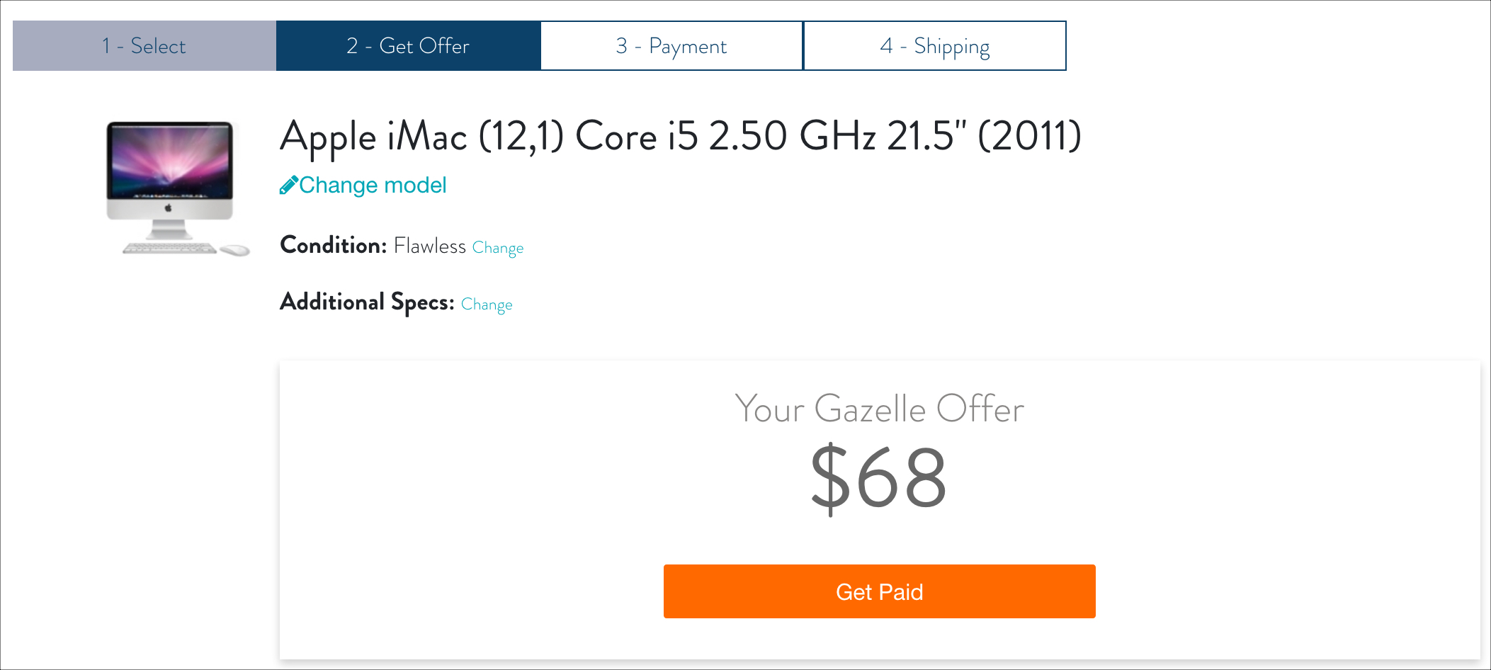 Gazelle Offer for iMac