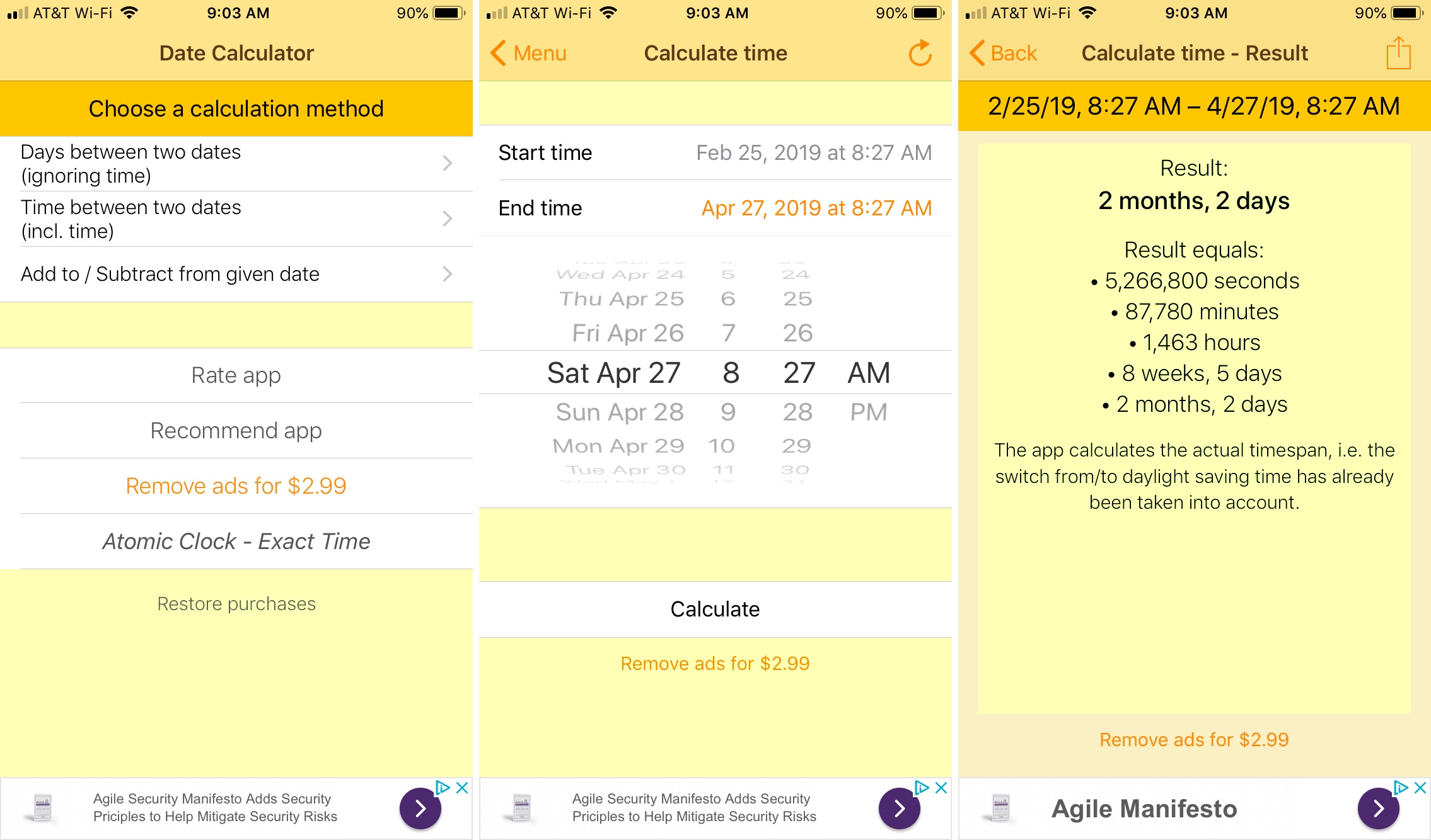 The Date Calculator Pro app iPhone