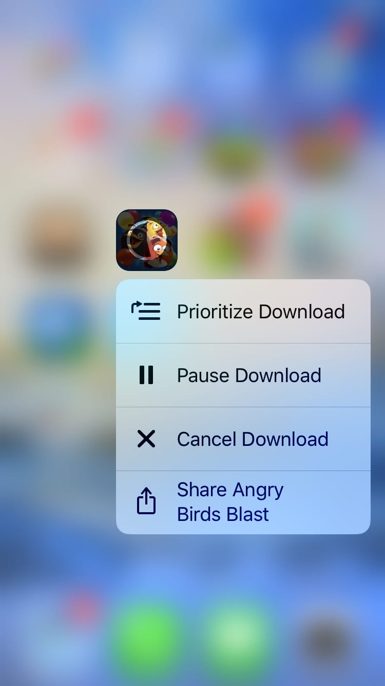 Prioritize Download 3D touch