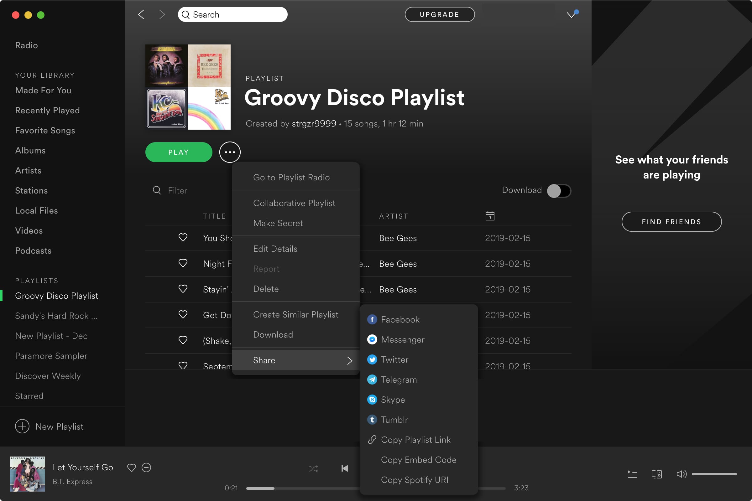 Offline playlist spotify mac free