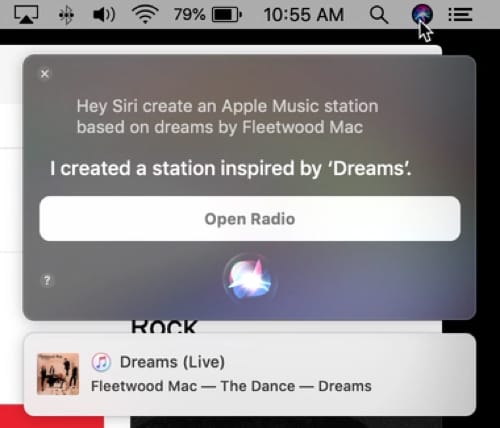 Create Radio Station Siri on Mac