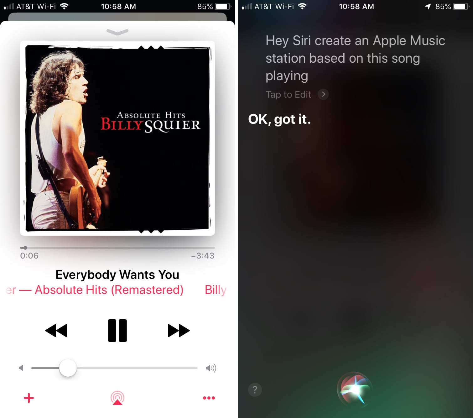 Create Radio Station Siri on iPhone