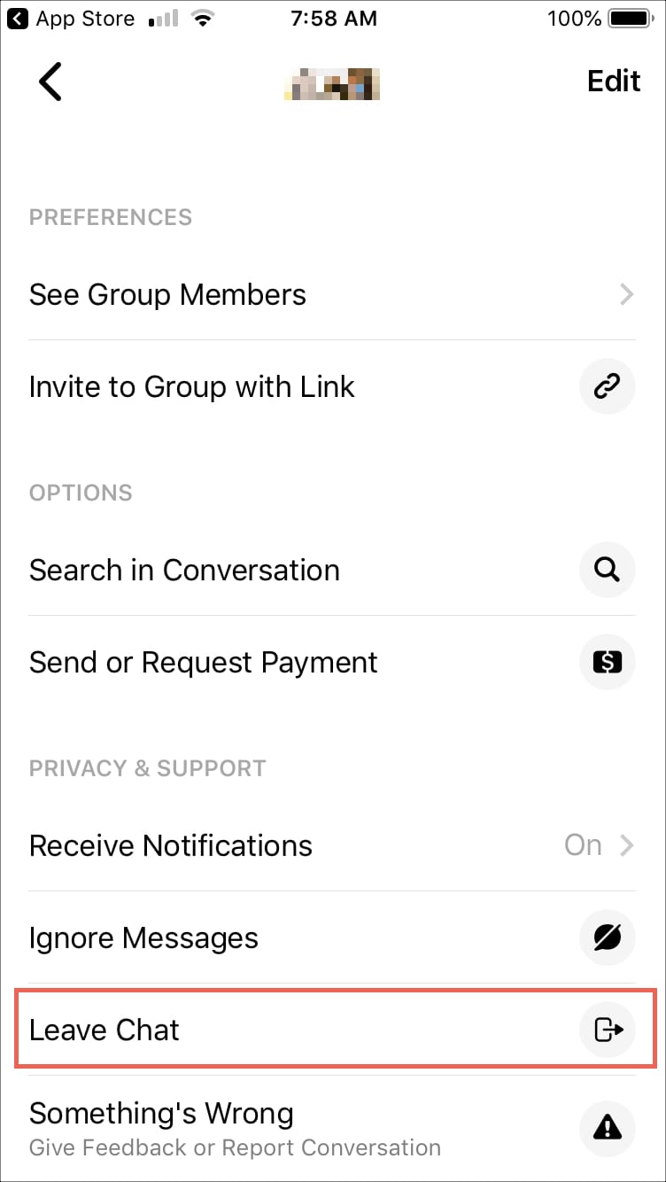 Facebook Messenger App Leave Group