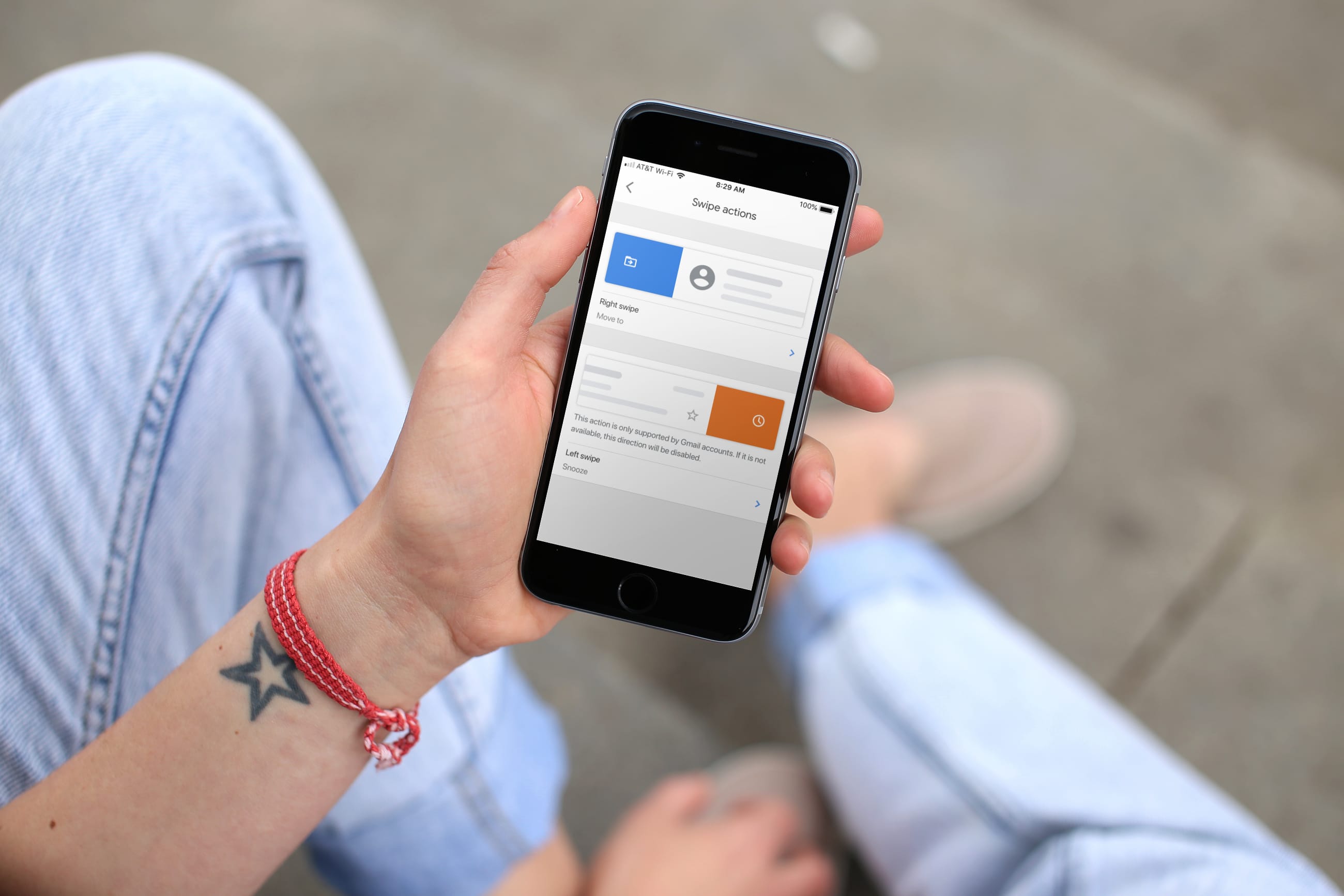 Gmail app Customize Swipe Actions on iPhone